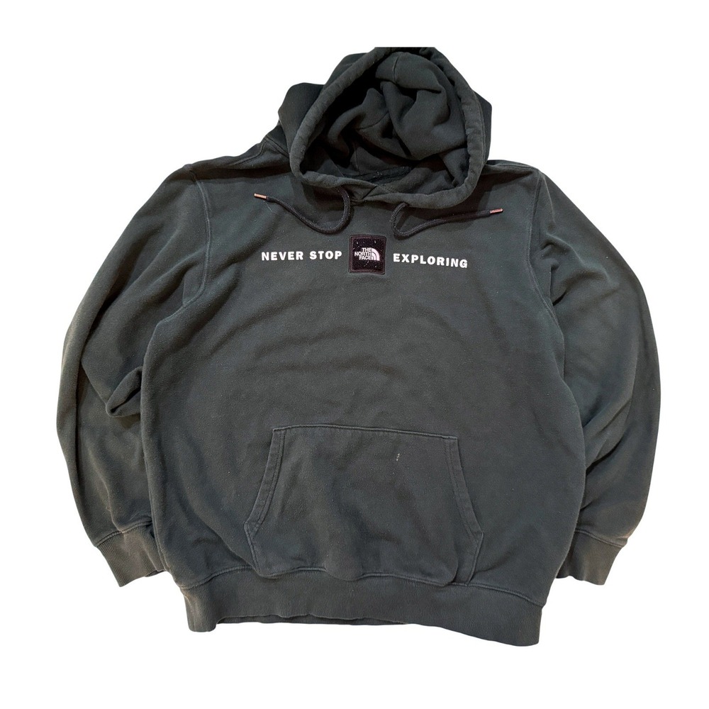 The North Face Pullover Hoodie Mens Large Green 3D Patch‎ Outdoor Streetwear
